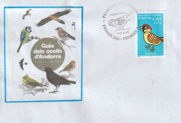 ANDORRA/  Le Moineau .  FDC - (the Sparrow), Ocells D'Andorra - Briefe U. Dokumente