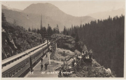 Train At Albert Canyon BC Canada Old Real Photo Postcard - Sonstige & Ohne Zuordnung