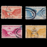 CANAL ZONE AIR POST.1931-49.SCOTT C9-C13.USED. - Zona Del Canal