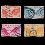 CANAL ZONE AIR POST.1931-49.SCOTT C9-C13.USED. - Kanaalzone