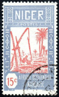 Niger Obl. N° 34A - Puits Le 15c Violet Et Rouge - Used Stamps