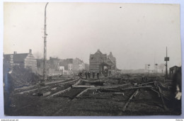 ATH Bombardements Guerre 1914-1918 Gare Carte Photo - Ath