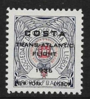 ● PORTOGALLO 1936 ֍ COSTA TRANS ֍ ATLANTIC FLIGHT 1936 ● New York / Lisbon ● Emissione Privata ● L 155 ● - Unused Stamps