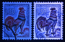 1962-65 Coq De Decaris 30c N°1331A - Papier Réactif Au UV - 1962-1965 Cock Of Decaris