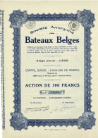 Titre De 1929 - Société Anonyme Des Bateaux Belges - Navegación