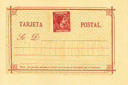 CRCOL383 ENTERO POSTAL CUBA Nº 2 VARIEDAD DIBUJO DESPLAZADO - Cuba (1874-1898)