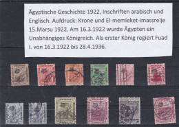 ÄGYPTEN - EGYPT - EGYPTIAN - ÄGYPTOLOGIT - DYNASTIE - SULTANAT 1922  GESTEMPELT - USED - Used Stamps