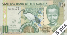 DWN - GAMBIA P.26c - 10 Dalasis ND (2013) UNC - Various Prefixes - DEALERS LOT X 5 - Gambia