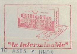 Argentina 1977 Cover From Buenos Aires To Obispo Trejo Meter Stamp Hasler F66/F88/Mailmaster Slogan Gillete Razor Blade - Storia Postale