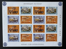 Tchad Chad Tschad 1996 Mi. 1452 - 1455 B IMPERF Kleinbogen Rotary International Calgary Gold Overprint Surcharge Or - Chad (1960-...)