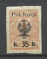 Poland Polska 1918 Polnisches Korps Michel 13 B * - Ungebraucht