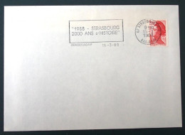 1988 France YT Tbre 2552 Enveloppe Umschlag Brief  Strasbourg Bimiillénaire Cachet Spécial Sonderstempel - Collections (sans Albums)