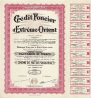 Titre De 1946 - Crédit Foncier D'Extrême Orient - Société Anonyme - - Banque & Assurance