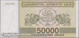 DWN - GEORGIA P.48 - 50000 50.000 Kuponi 1994 UNC - Various Prefixes - DEALERS LOT X 5 - Georgien