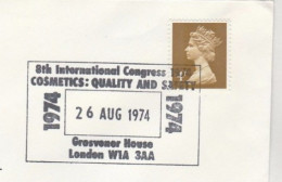 1974 COSMETICS SAFETY CONGRESS Cover EVENT London GB Stamps Health Pharmacy - Pharmacie