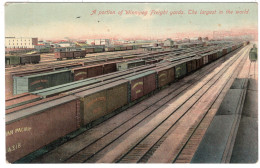 WINNIPEG - A Portion Of Freight Yards. The Largest In The World. C.P.R. Wagons - Winnipeg