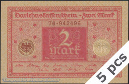 DWN - GERMANY P.59 - 2 Mark 1920 AU/UNC - Various Prefixes - DEALERS LOT X 5 - 2 Mark