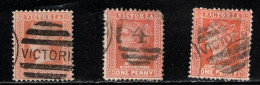 VICTORIA Scott # 169 Used X 3 - Queen Victoria - Nice Cancels - Gebraucht
