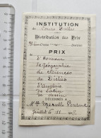 DISTRIBUTION DES PRIX 1918 Marcelle VERDANT Cours DALLAS - Diplômes & Bulletins Scolaires