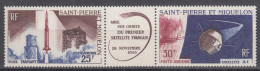 St. Pierre & Miquelon 1966 Satelite Mi#413-414 Strip Mint Never Hinged - Ungebraucht