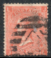 REINO UNIDO – GREAT BRITAIN Sello Usado X 4 Peniques Plancha N° 11 REINA Año 1865 – Valorizado En Catálogo U$S 72.50 - Oblitérés