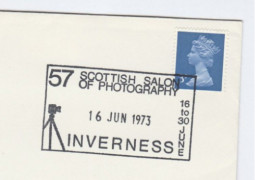 1973 CAMERA  On TRIPOD - INVERNESS PHOTOGRAPHY SALON Event  COVER GB Stamps - Photographie