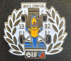 " World Champion 1992 " Formel Eins Weltmeisterschaft Pin +++ Neu +++ - Autorennen - F1