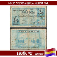 C0499.1# España 1937. 50 Cts. Solsona (Lérida). Serie A (F) GON#10037 - Otros & Sin Clasificación