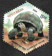 India 2008 Aldabra Gaint Tortoise Of Alipore Zoo, Amphibians,Reptile,Odd ,Turtle Family, Rs 15 Used(**) Inde Indien - Gebruikt