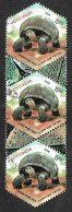 India 2008 Aldabra Gaint Tortoise Of Alipore Zoo, Amphibians, Reptile, Odd, Turtle Family, 3v Rs 15 Used(**) Inde Indien - Gebruikt