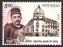 India 2010 Central Bank Of India, Banking, Monument, Architecture, Currency,Sir S Pochkhanawal Rs5 Used (**) Inde Indien - Oblitérés