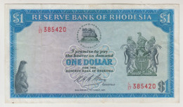 Rhodesia, Banconota One Dollar Dec. 18/08/1971 Pick # 30a Used - Rhodesia