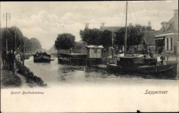 CPA Sappemeer Groningen Niederlande, Blick Auf Die Bonthuister-Brücke - Otros & Sin Clasificación