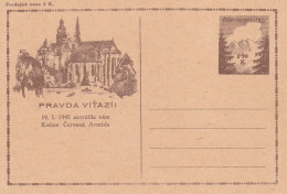 Tchécoslovaquie Entier Postal  Illustré 1945 - Ansichtskarten