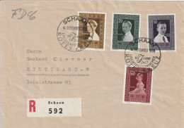 Liechtenstein Lettre Recommandée Schaan Pour L'Allemagne 1955 - Covers & Documents