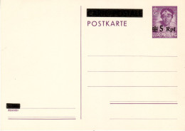 LUXEMBOURG GERMAN OCCUPATION 1940 POSTCARD P 6 (*) - 1940-1944 Occupazione Tedesca