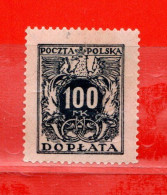 (N) POLONIA ** - SEGNATASSE - TAXE - 1923-24 -  Yv. 46 . MNH** Come Scansione - Taxe