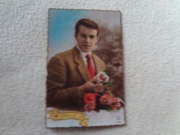 BELLE CARTE FANTAISIE...BEL HOMME ET FLEURS.."ST-NICOLAS" .. - Hommes