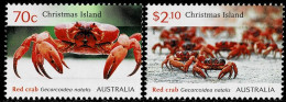 CHRISTMAS ISLAND 2014 Mi 792-793 RED CRABS MINT STAMPS ** - Christmas Island