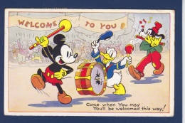 CPA Disney Walt Mickey Position Humaine Circulée Voir Dos - Autres & Non Classés