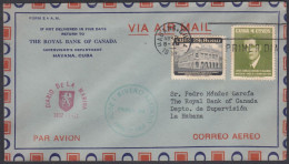 FDC CUBA 1958. DIARIO LA MARINA. JOSÉ IGNACIO RIVERO. EDIFIL 740/41. THE ROYAL BANK OF CANADA - FDC