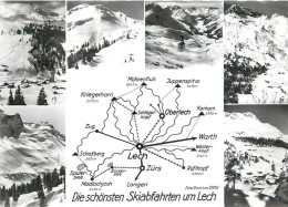 Austria Lech Skiabfahrten Multi View & Map Area - Lech