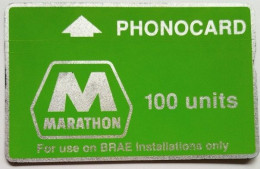 UK  Oil Rigs 100 Units Marathon - BRAE ( Green/ Silver / Notched -122D - Piattaforme Petrolifere