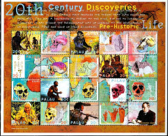 CB0207 Palau 200020th Century Archaeological Discoveries Paleoanthropology, Etc S/S MNH - Palau