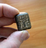 Antique Inscribed Phoenician Bronze Amulet / Pendant - Archéologie