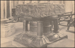 Tournai Font, Lincoln Cathedral, C.1930 - Smith RP Postcard - Lincoln