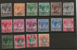 Malaysia - British Military Administration, 1945, SG 1 - 18 (without SG 17, 5 Dollar), Used - Malaya (British Military Administration)