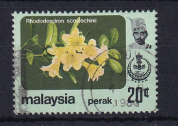 Malaya - Perak: 1983/84   Flowers   SG196a    20c  [Bronze-green Background] [No Wmk]    Used - Perak