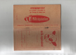 Milk Equivalent Fromagerie Carnet De Livraison De Lait Charbonnier Moulins Bocard Annemasse - Non Classés