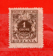 (N) POLONIA ** - SEGNATASSE - TAXE - 1924 -  Yv. 65 . MNH** Come Scansione - Strafport